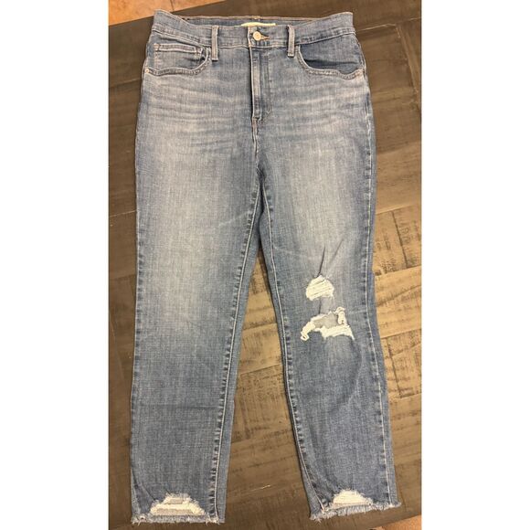 Levi's 724 High Rise Straight Crop - Sz 30 - Picture 2 of 13